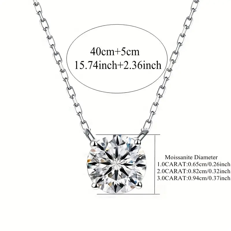 Colgante Solitario  Promise Moissanita 3ct