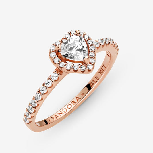 Rose Gold Elevated Heart Ring