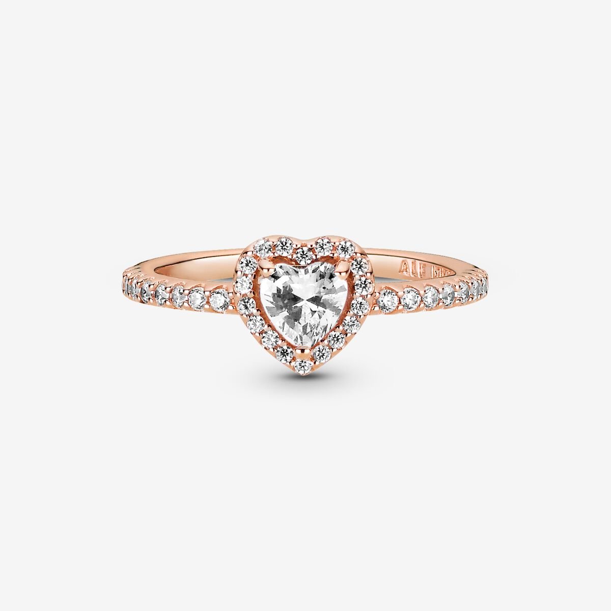 Rose Gold Elevated Heart Ring