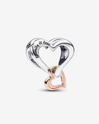 Charm S925 de Corazón Infinito -Family is Love-