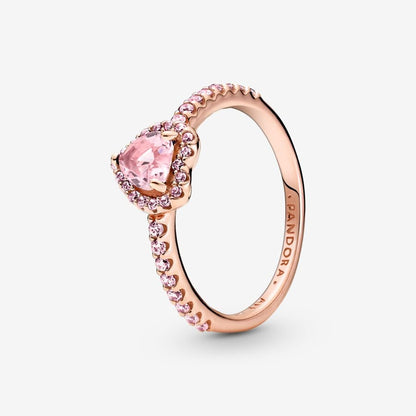 Rose Gold Elevated Heart Ring