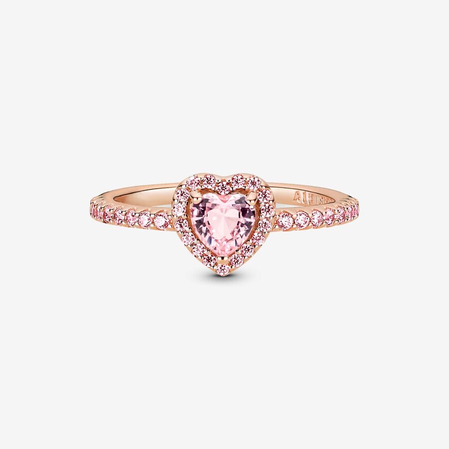 Rose Gold Elevated Heart Ring