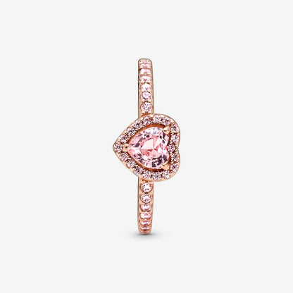 Rose Gold Elevated Heart Ring