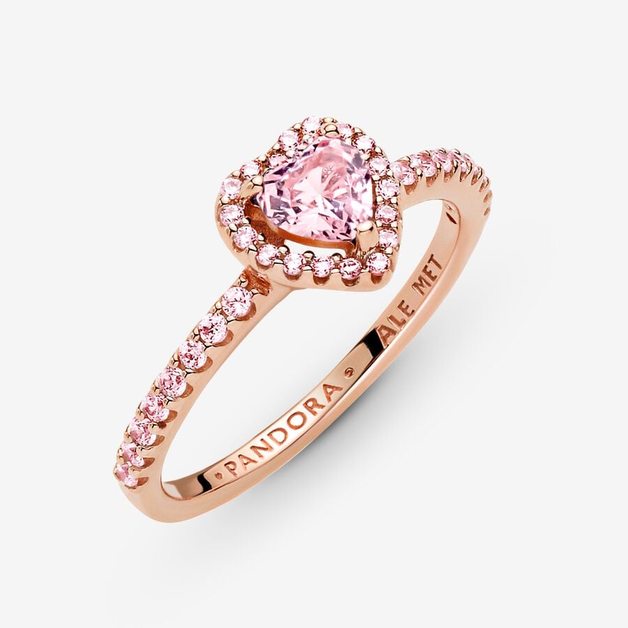 Rose Gold Elevated Heart Ring